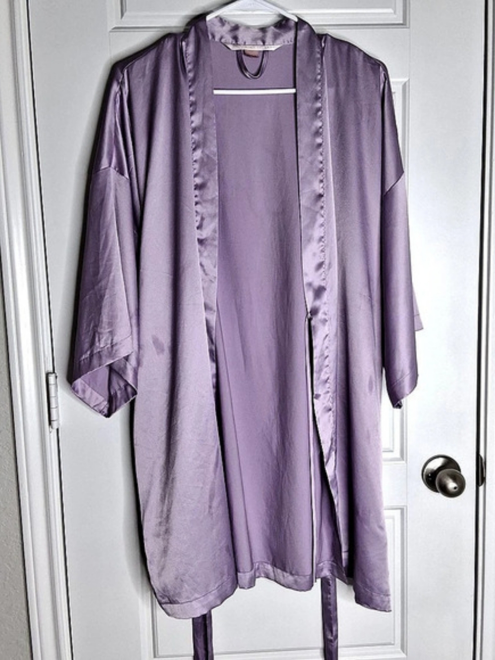 Victoria's Secret Satin Short Kimono Robe Purple
